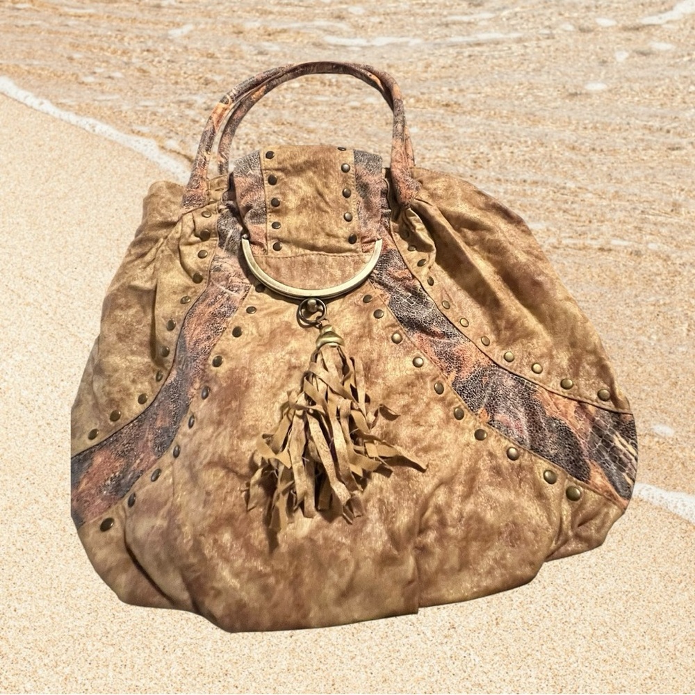 Chic Brown Studded Shoulder Bag by TWO.